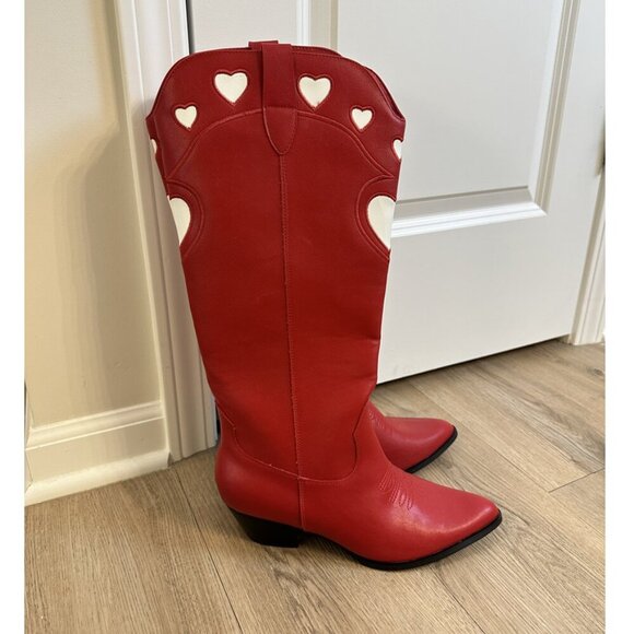 BILLINI Velma Cowboy Boots Scarlet in Red Size US 8 - Picture 7 of 11